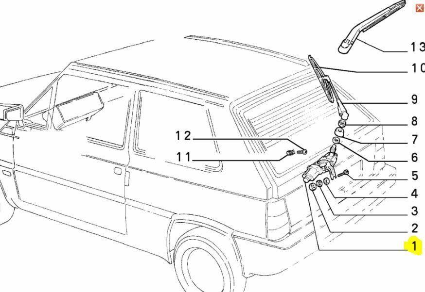 Fiat panda store wiper motor