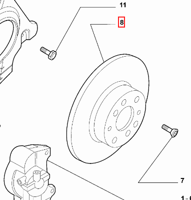 Front Brake Disc - Grande Punto & Punto Evo