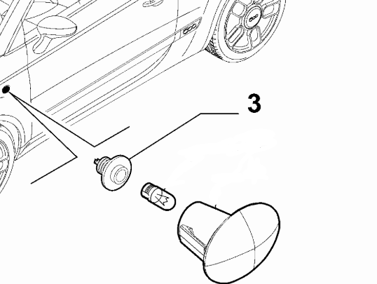 Side Repeater Lamp Bulb Holder - 500