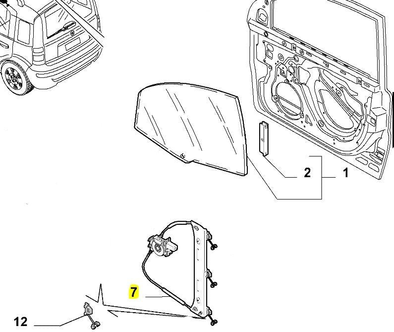 Electric Window Regulator - Panda 2003-1011