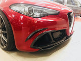Koshi Carbon Fibre Aggressive Front Bumper Flaps - Giulia QV