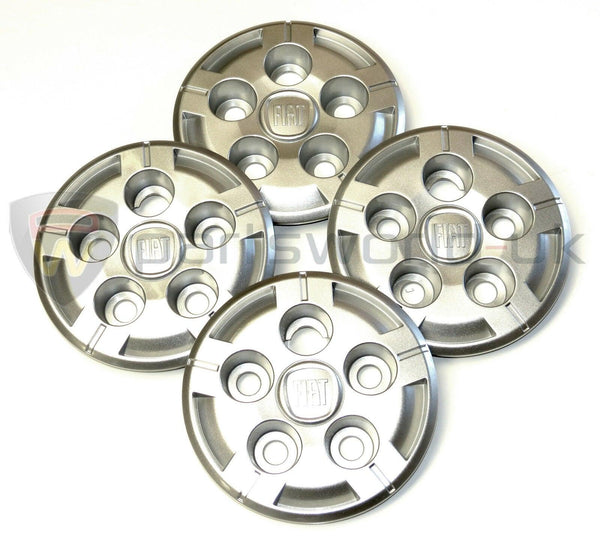Set Of Four Fiat Ducato & Motorhome 15" Steel Wheel Centre Cap Trims - Partsworld-UK - 1358875080 x4